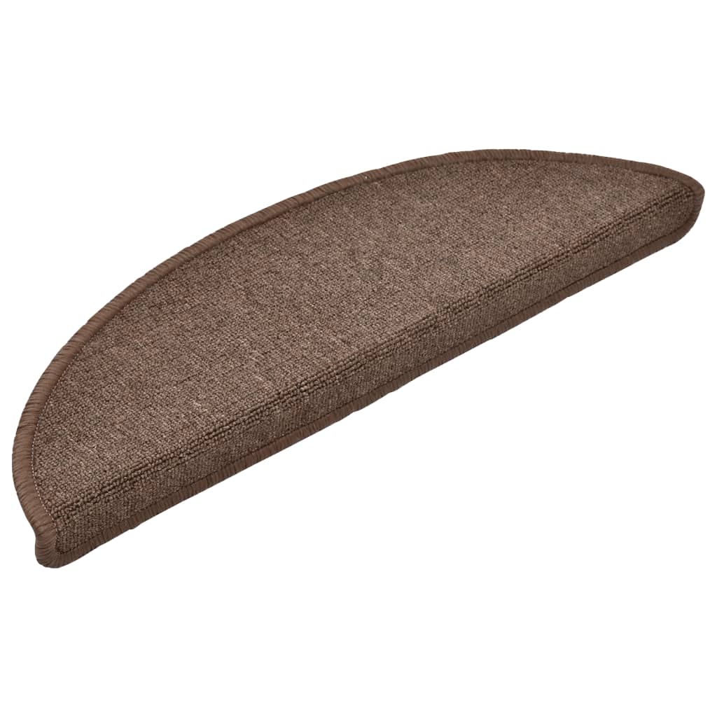 Stufenmatten 15 Stk. 56x17x3 cm Kaffeebraun Halbrund