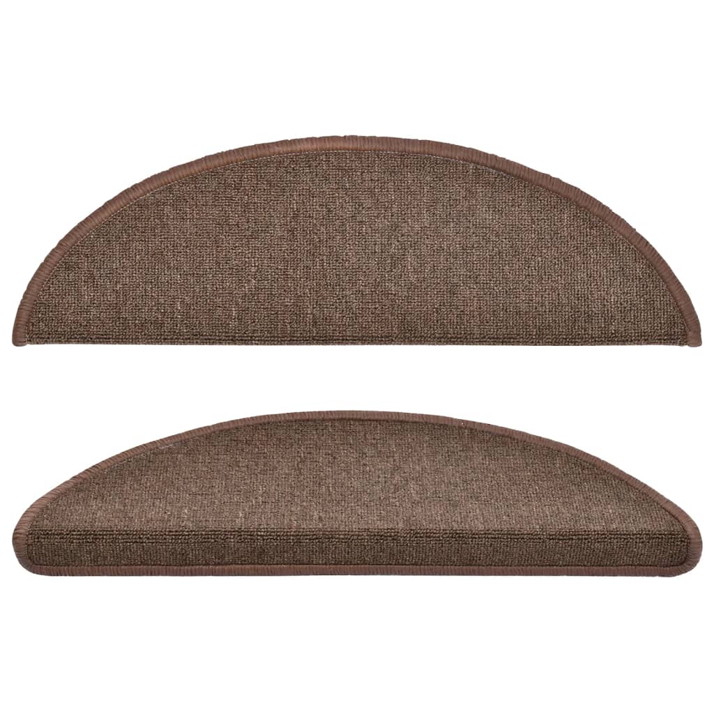 Stufenmatten 15 Stk. 56x17x3 cm Kaffeebraun Halbrund