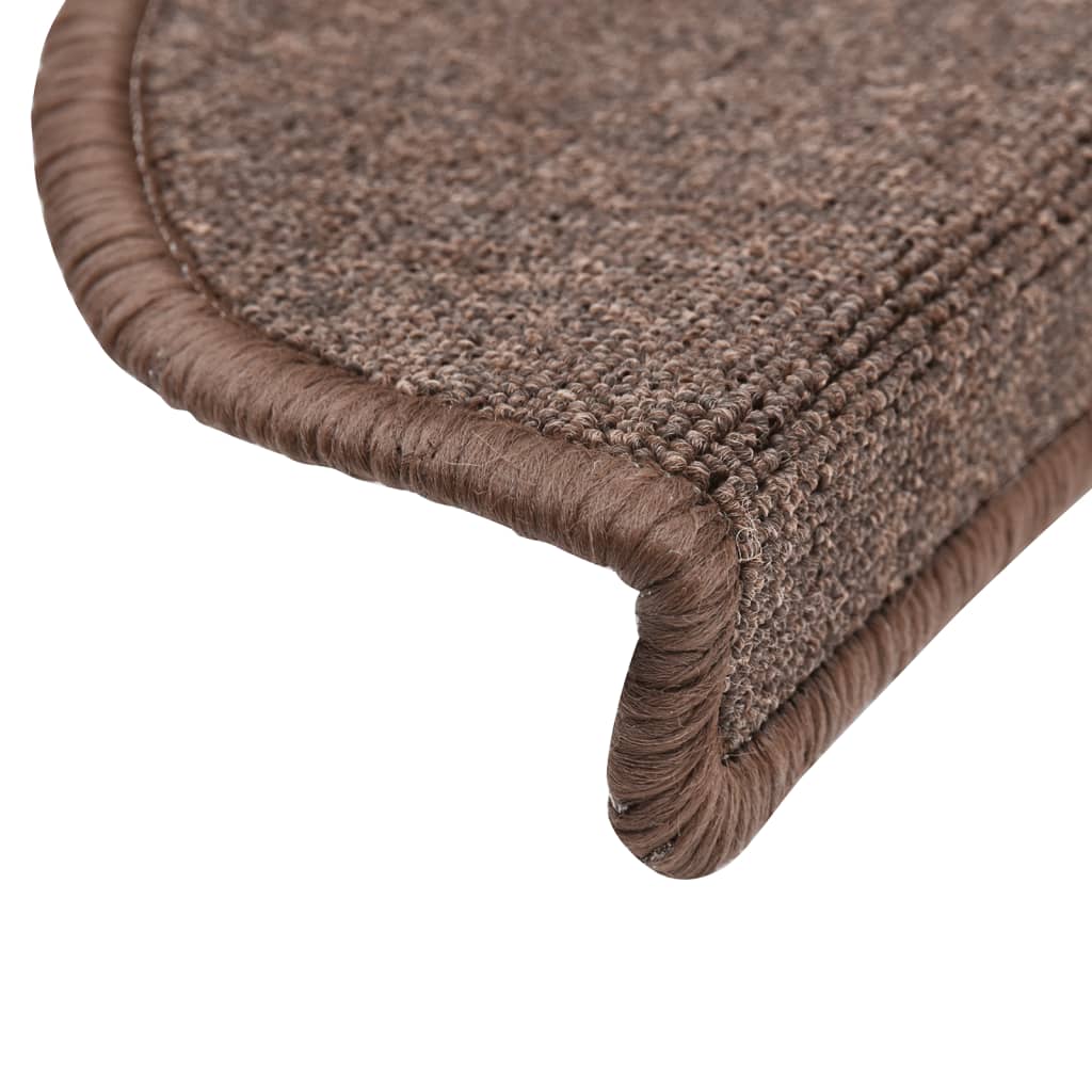 Stufenmatten 15 Stk. 56x17x3 cm Kaffeebraun Halbrund