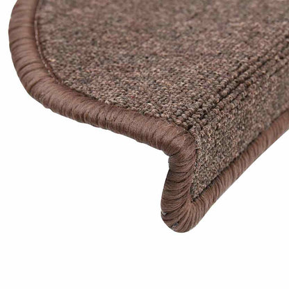 Stufenmatten 15 Stk. 56x17x3 cm Kaffeebraun Halbrund