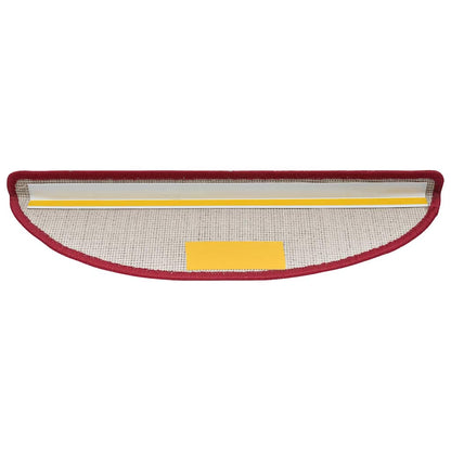 Stufenmatten 15 Stk. 56x17x3 cm Rot Halbrund