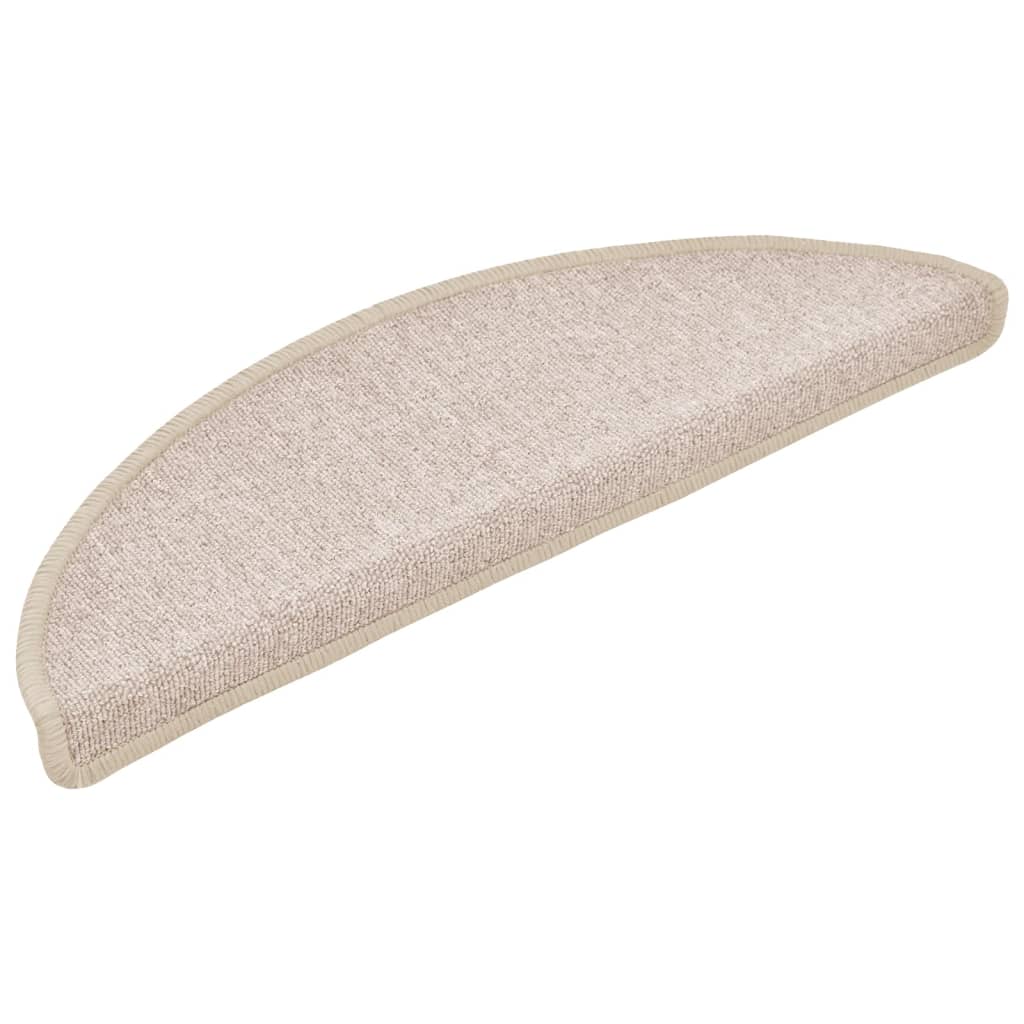 Stufenmatten 15 Stk. 56x17x3 cm Taupe Halbrund