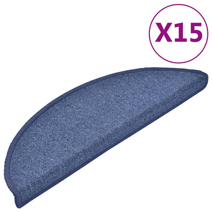 Stufenmatten 15 Stk. 56x17x3 cm Blau Halbrund
