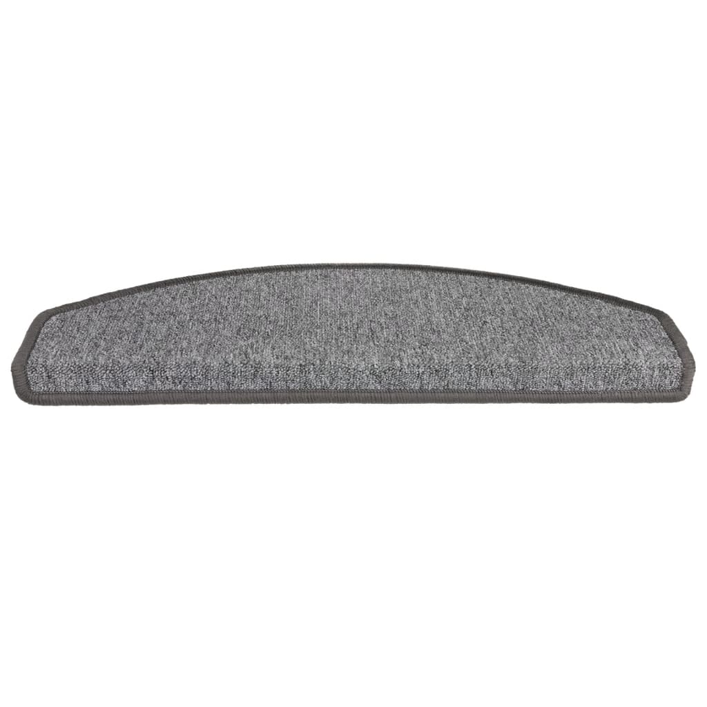Stufenmatten 15 Stk. 65x24x4 cm Dunkelgrau Halbrund Groß