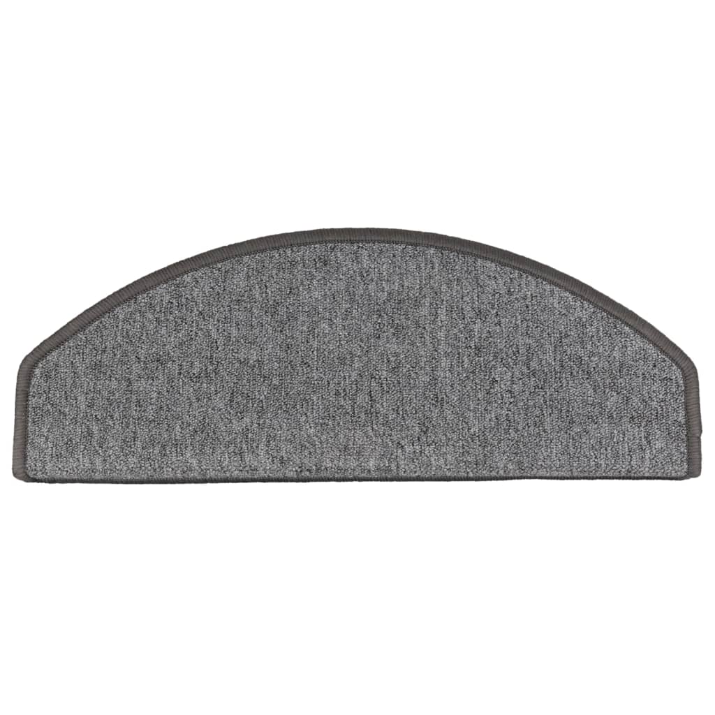 Stufenmatten 15 Stk. 65x24x4 cm Dunkelgrau Halbrund Groß