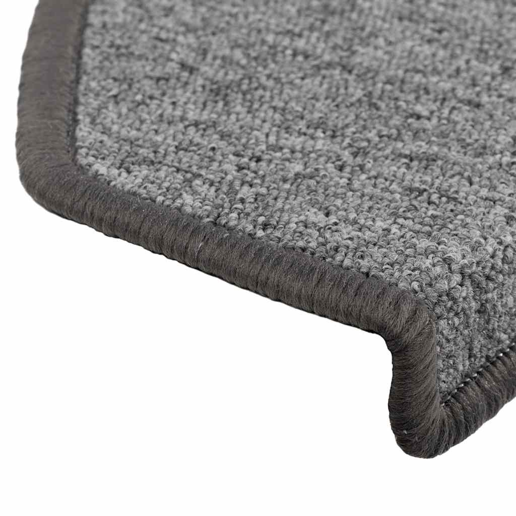 Treppe Matten 15 Stk. 65 x 24 x 4 cm Non-Slip Dunkelgrau