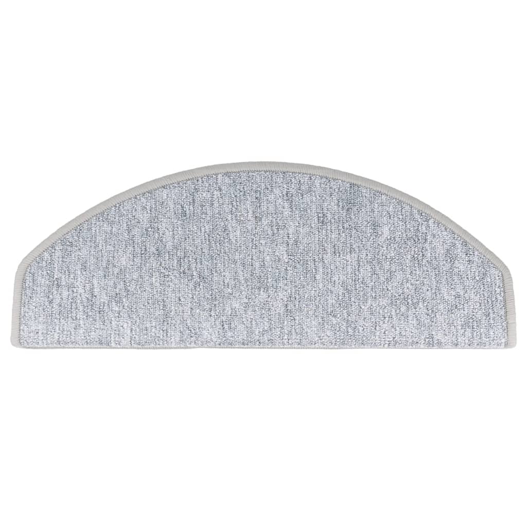 Stufenmatten 15 Stk. 65x24x4 cm Hellgrau Halbrund Groß