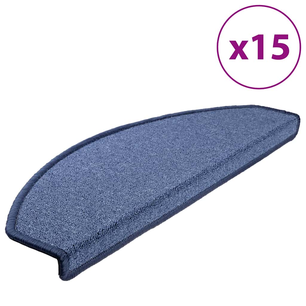 Stufenmatten 15 Stk. 65x24x4 cm Blau Halbrund Groß
