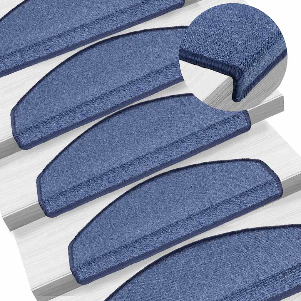 Stufenmatten 15 Stk. 65x24x4 cm Blau Halbrund Groß