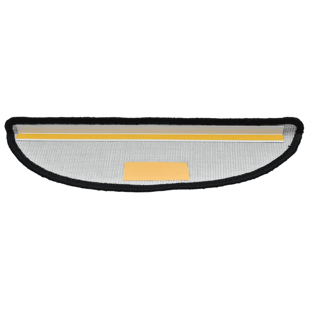 Stufenmatten 15 Stk. 56x17x3 cm Schwarz Halbrund