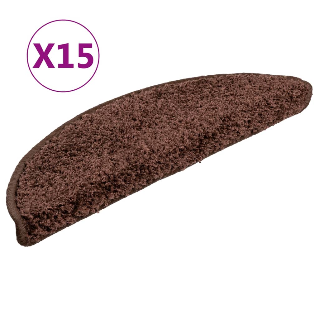 Stufenmatten 15 Stk. 56x17x3 cm Braun Halbrund