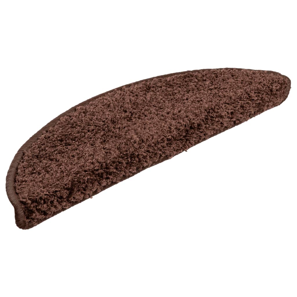 Stufenmatten 15 Stk. 56x17x3 cm Braun Halbrund