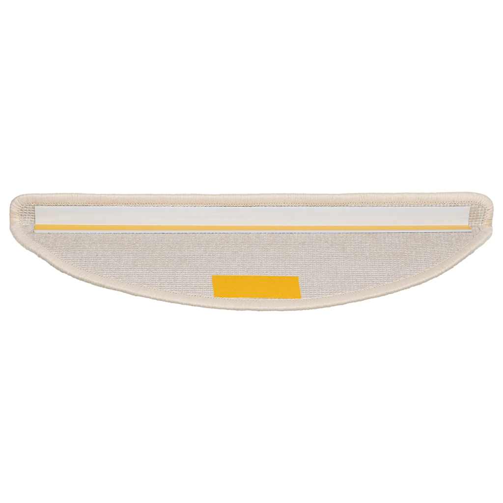 Stufenmatten 15 Stk. 56x17x3 cm Weiß Halbrund