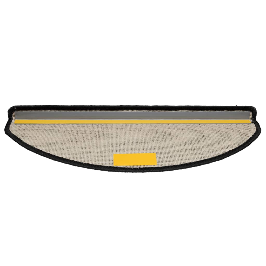 Stufenmatten 15 Stk. 65x21x4 cm Schwarz Halbrund Groß