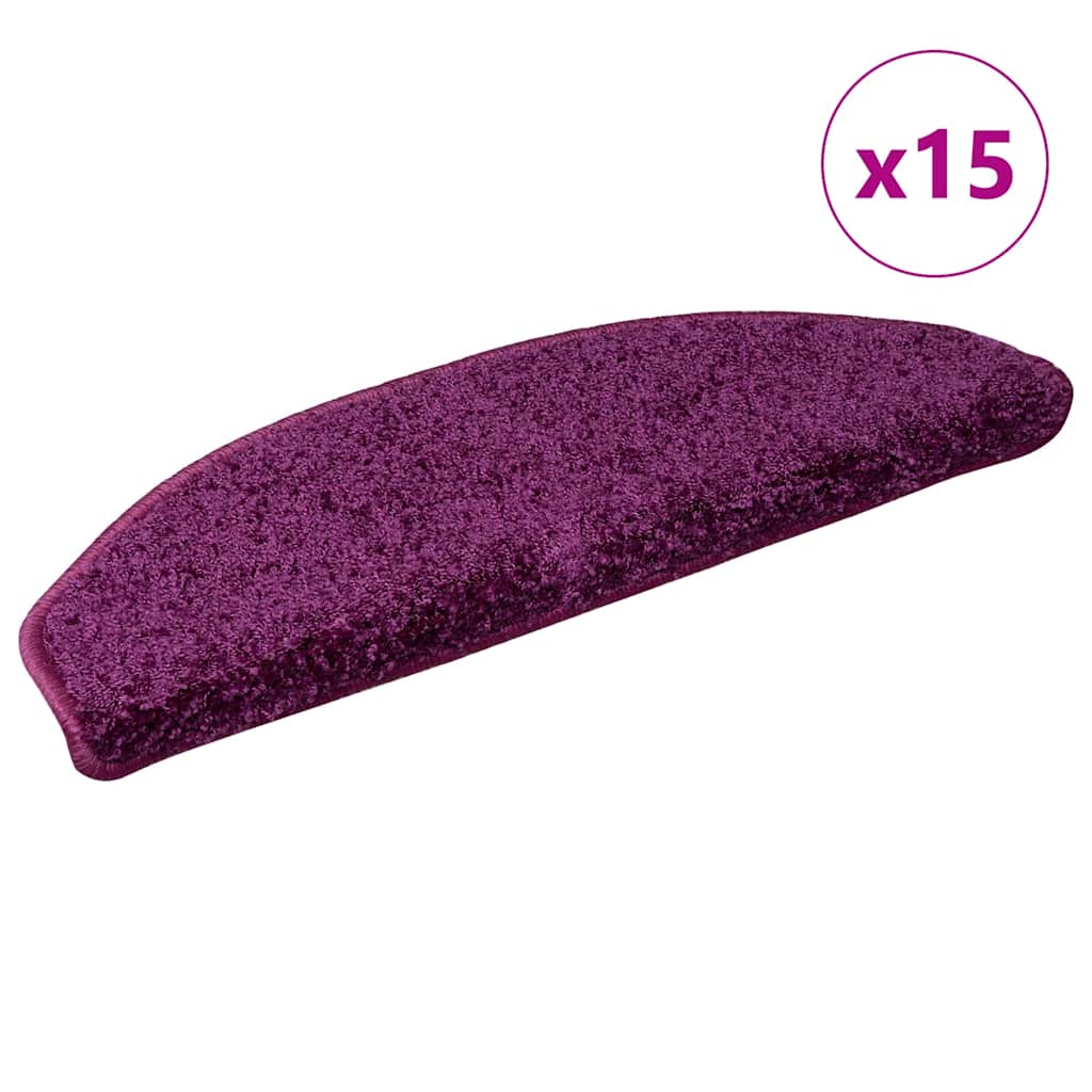 Stufenmatten 15 Stk. 65x21x4 cm Violett Halbrund Groß