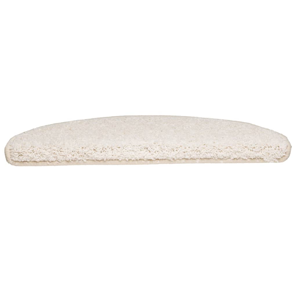 Stufenmatten 15 Stk. 65x21x4 cm Weiß Halbrund Groß
