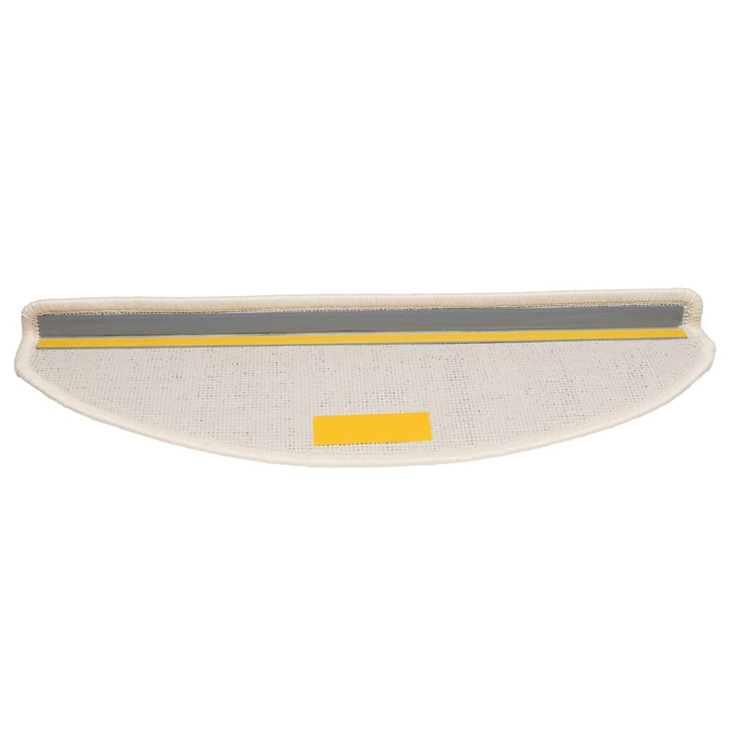 Stufenmatten 15 Stk. 65x21x4 cm Weiß Halbrund Groß