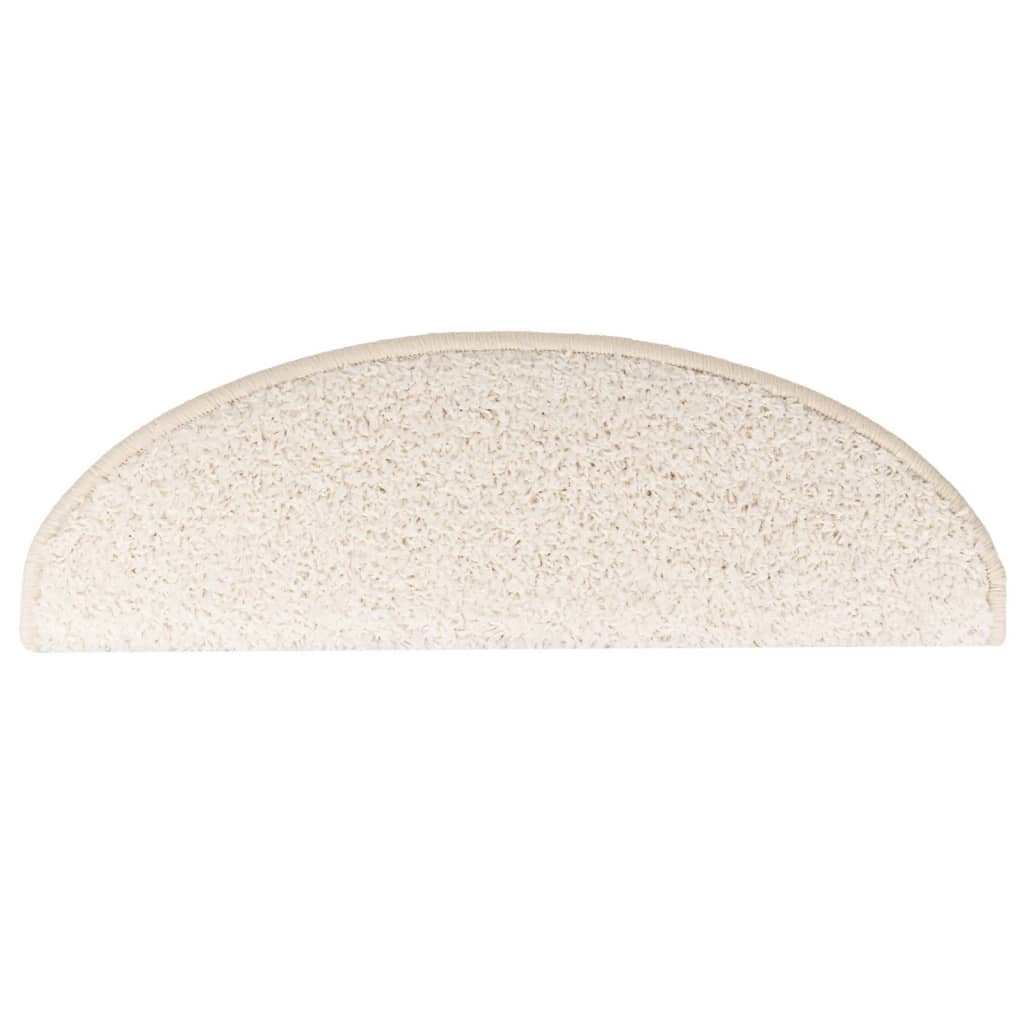 Stufenmatten 15 Stk. 65x21x4 cm Weiß Halbrund Groß