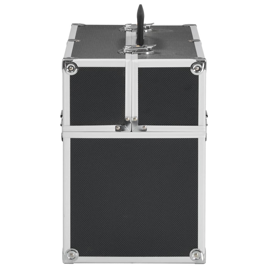 Kosmetikkoffer 38x23x34 cm Schwarz Aluminium