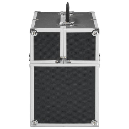 Kosmetikkoffer 38x23x34 cm Schwarz Aluminium