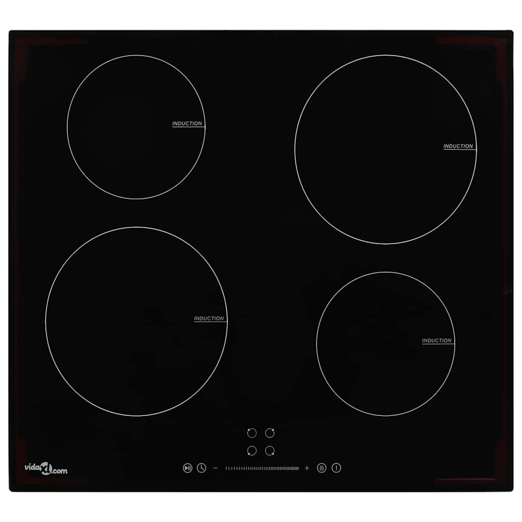 Induktionskochfeld mit 4 Platten Touch Control Glas 7000 W