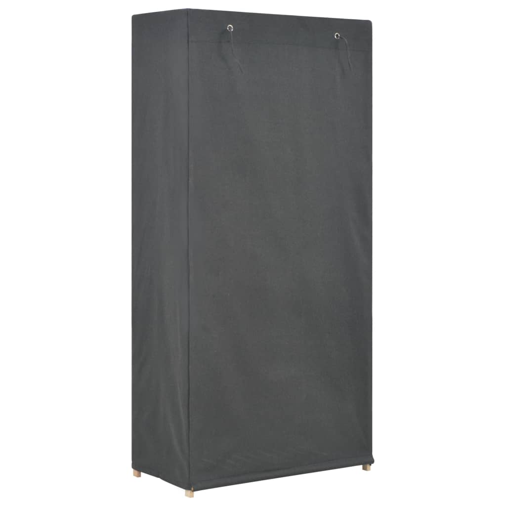 Armoire 3 niveaux grise 79 x 40 x 170 cm tissu