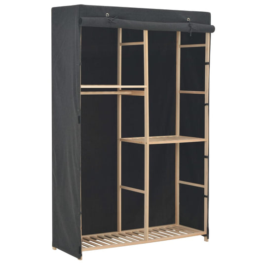 3-tier wardrobe grey 110 x 40 x 170 cm fabric