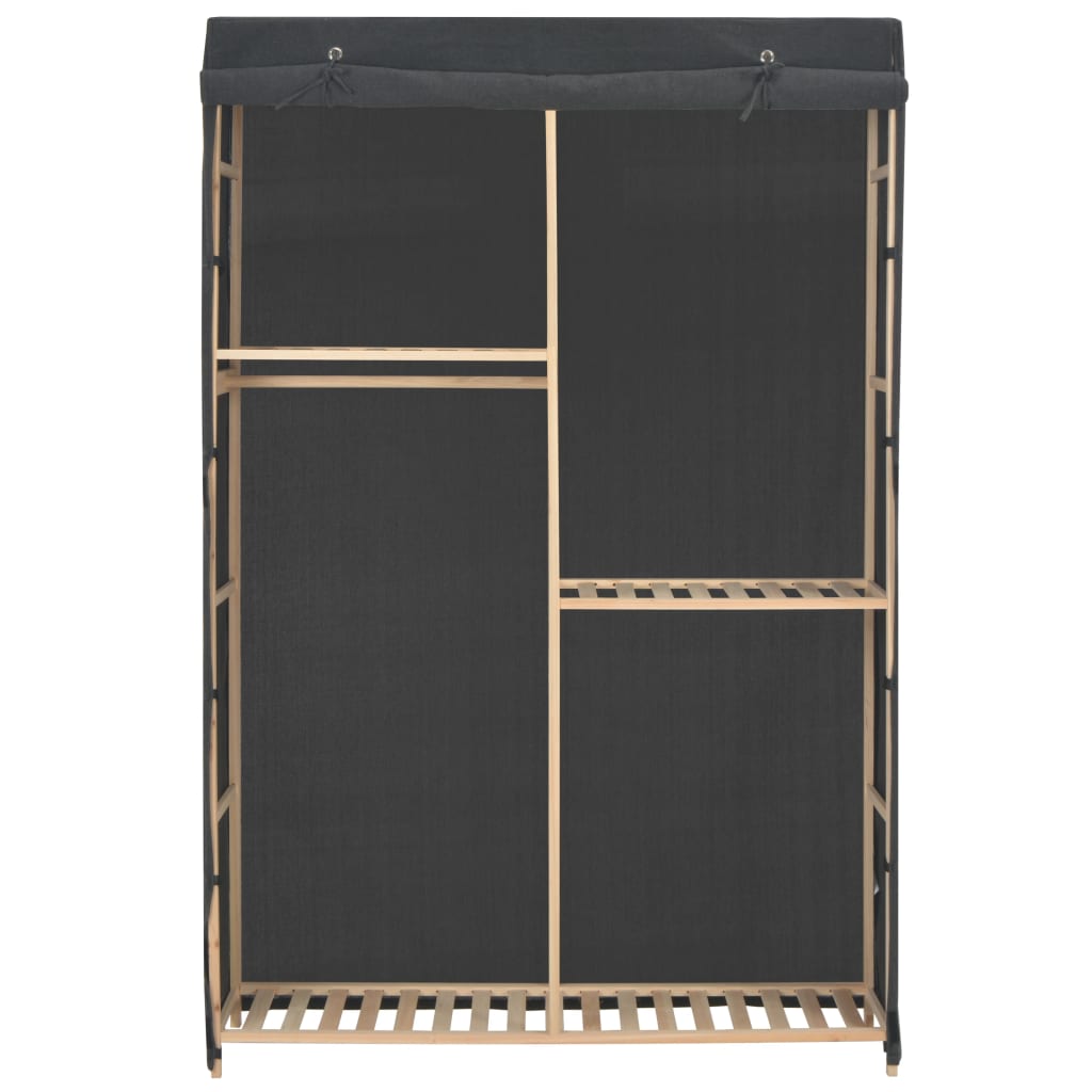 Armoire 3 niveaux grise 110 x 40 x 170 cm tissu