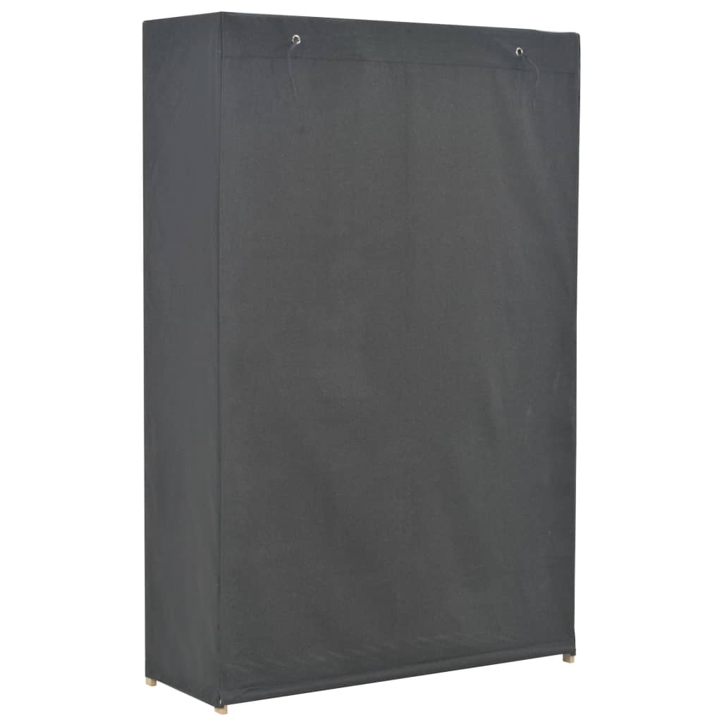 Armoire 3 niveaux grise 110 x 40 x 170 cm tissu