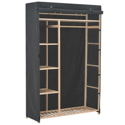 Wardrobe grey 110 x 40 x 170 cm fabric