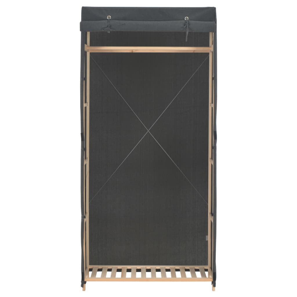 Armoire grise 79 x 40 x 170 cm en tissu