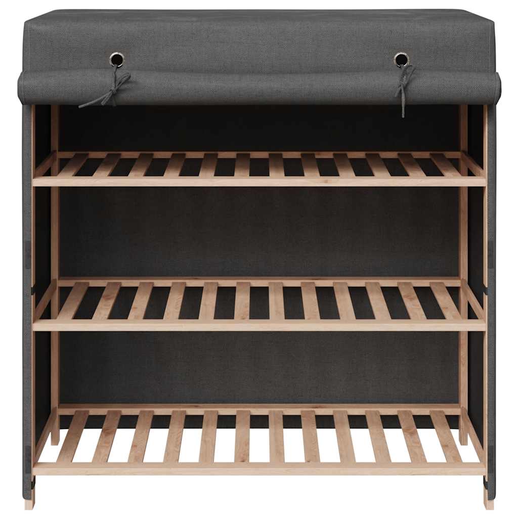 Schuhschrank mit Abdeckung Grau 79 x 40 x 80 cm Stoff