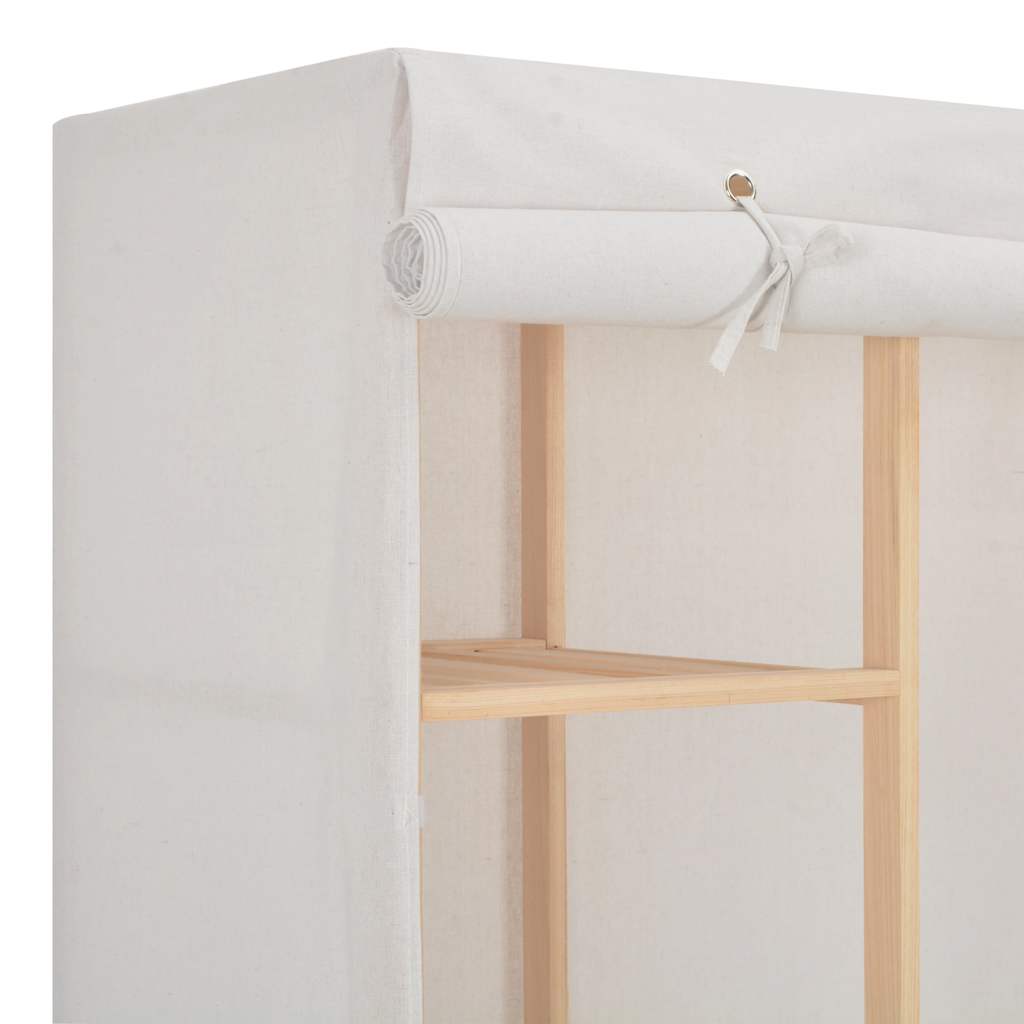 Kleiderschrank Weiß 135 x 40 x 170 cm Stoff