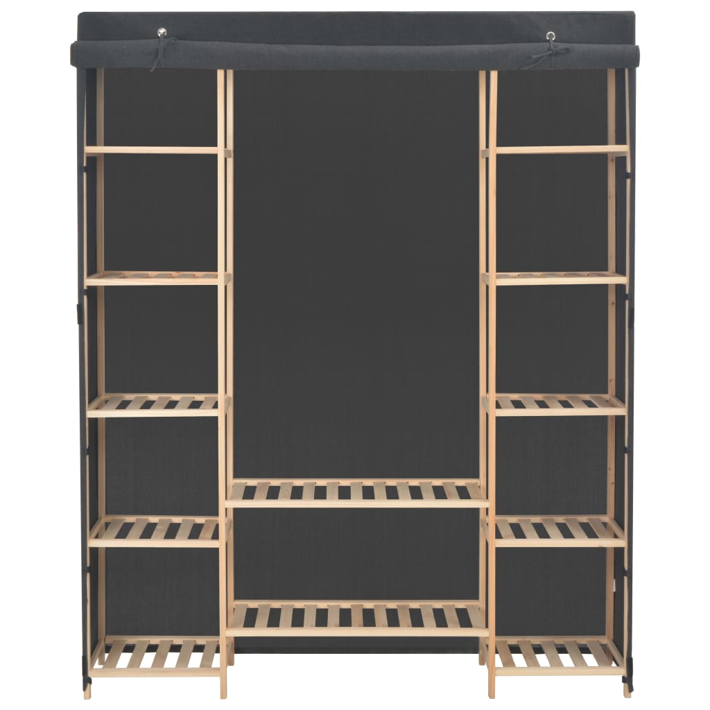 Wardrobe grey 135 x 40 x 170 cm fabric