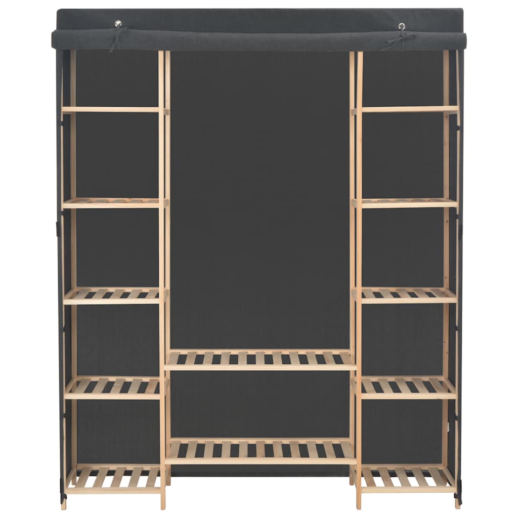 Kleiderschrank Grau 135 x 40 x 170 cm Stoff