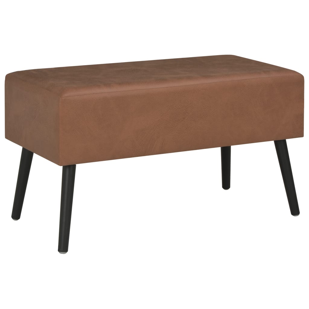 Table basse marron foncé 80x40x46 cm cuir artificiel