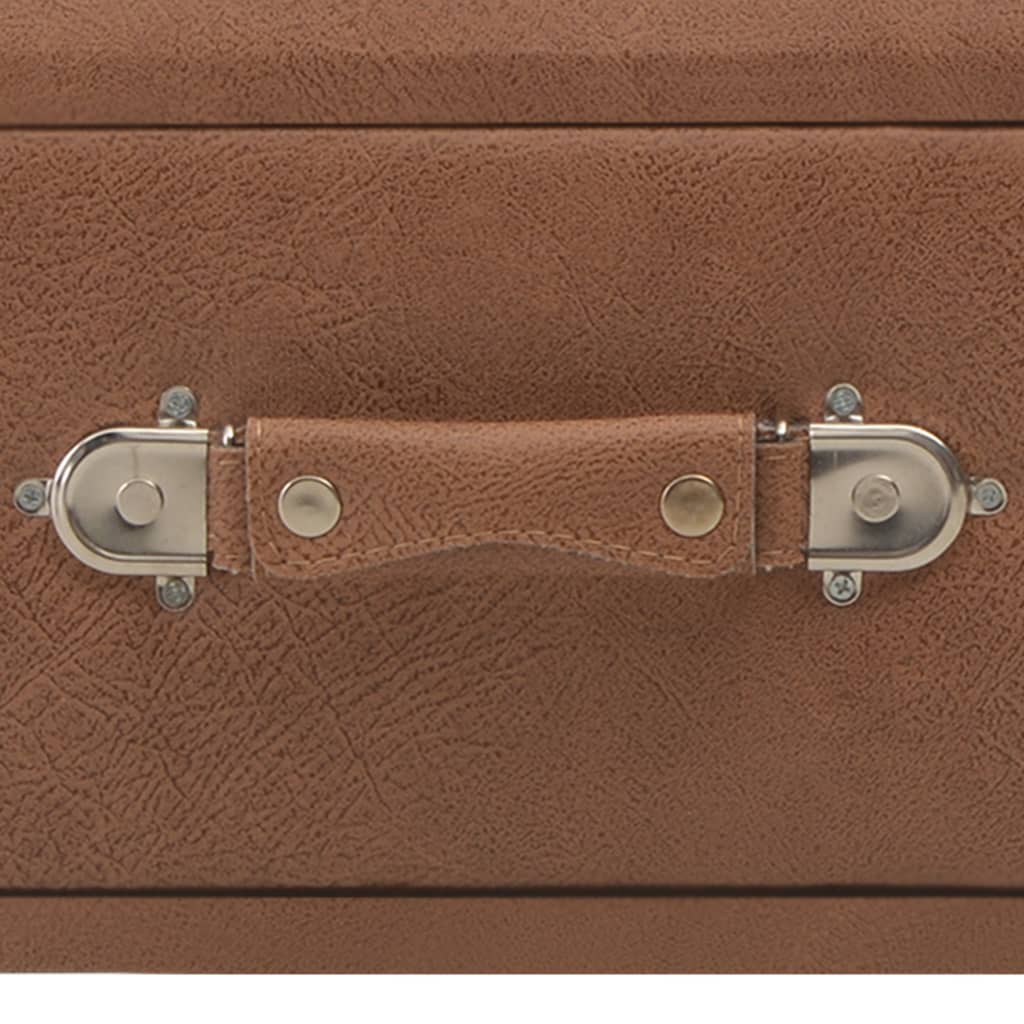 Table basse marron foncé 80x40x46 cm cuir artificiel