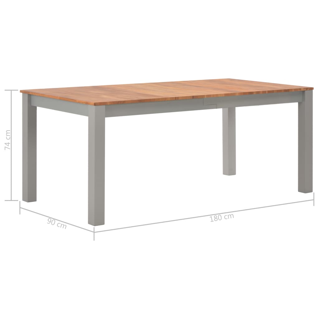 Esstisch 180x90x74 cm Massivholz Eiche