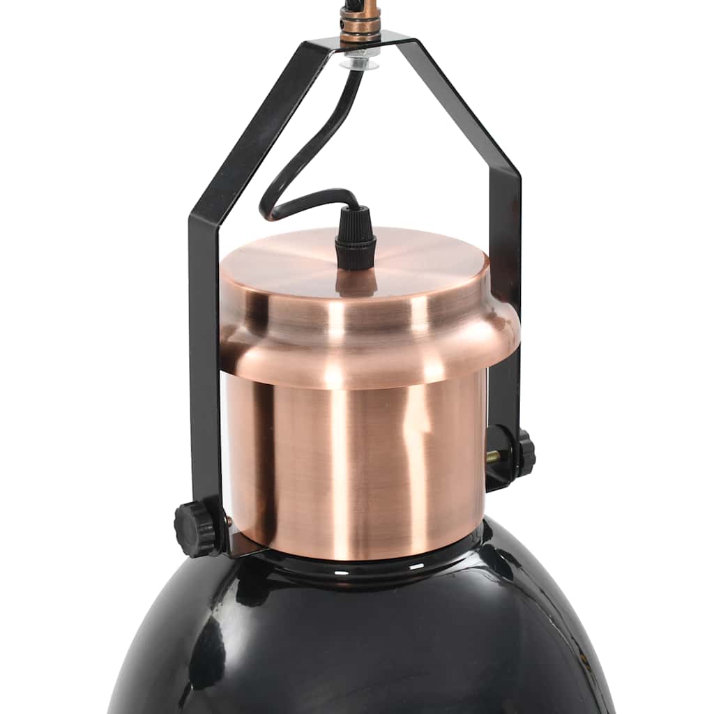 Deckenlampe 2 Stk. Schwarz Rund E27