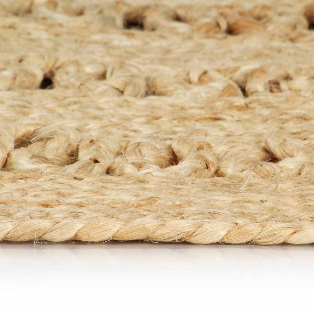 Teppich Handgefertigt Jute Geflochten 90 cm