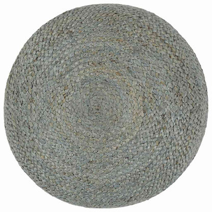 Handgefertigter Sitzpuff Olivgrün 45 x 30 cm Jute