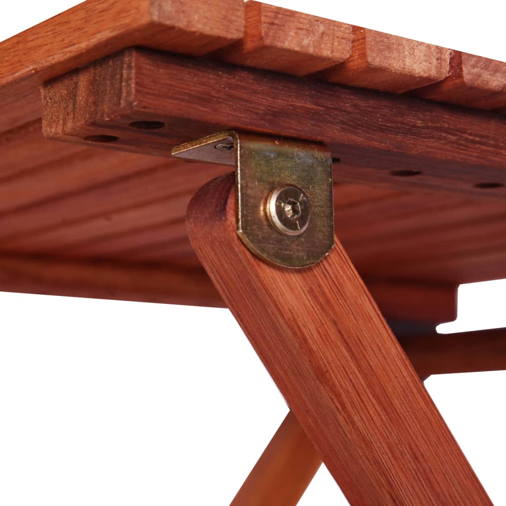 4 pièces. Groupe de repas de jardin pour enfants en bois d'eucalyptus massif