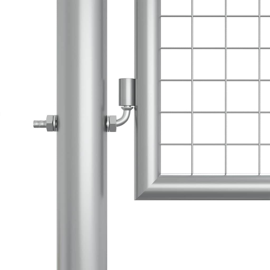 Gartentor verzinkter Stahl 400 x 125 cm Silber