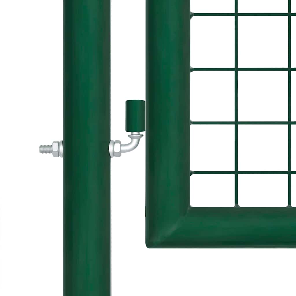 Gartentor aus Stahl 350 x 75 cm Grün