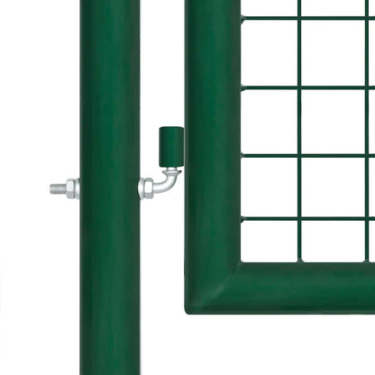 Gartentor aus Stahl 350 x 75 cm Grün