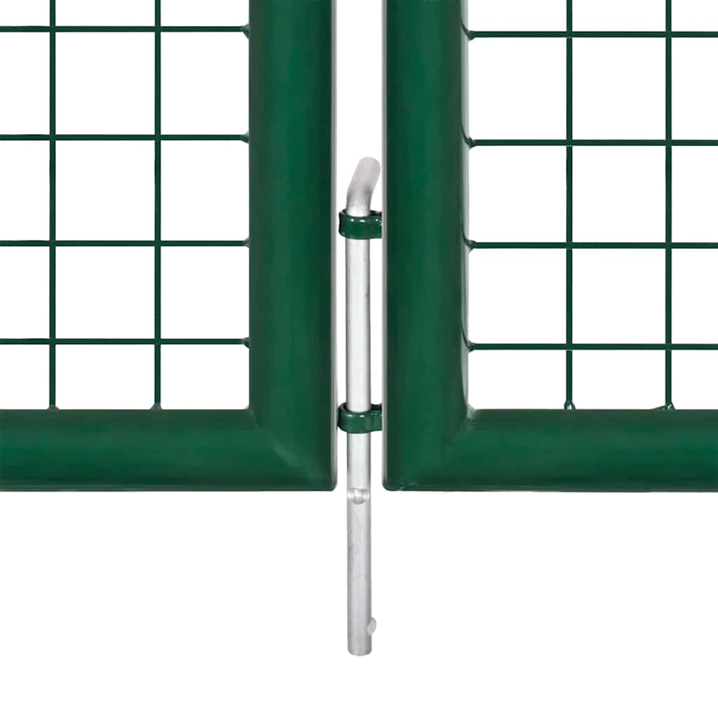 Gartentor aus Stahl 350 x 100 cm Grün