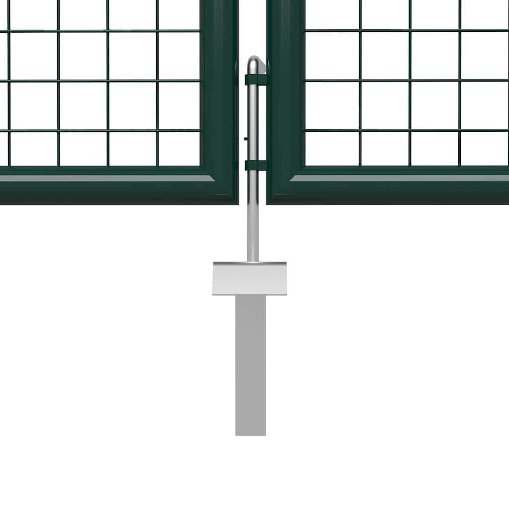 Gartentor aus Stahl 400 x 100 cm Grün