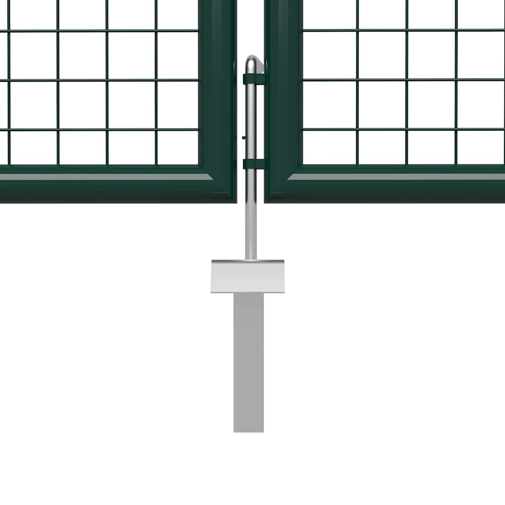 Gartentor aus Stahl 400 x 150 cm Grün