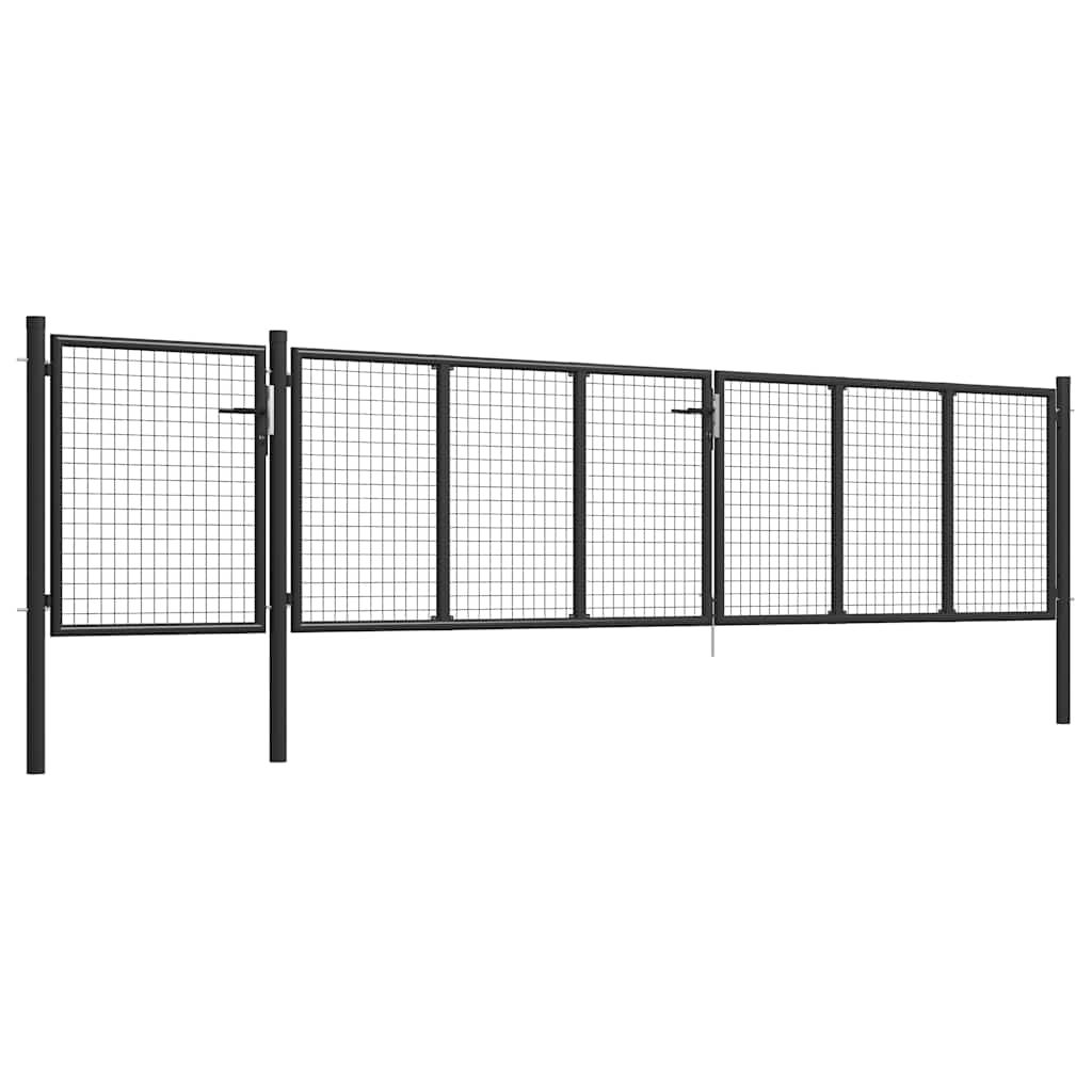 Gartentor Stahl 500×75 cm Anthrazit