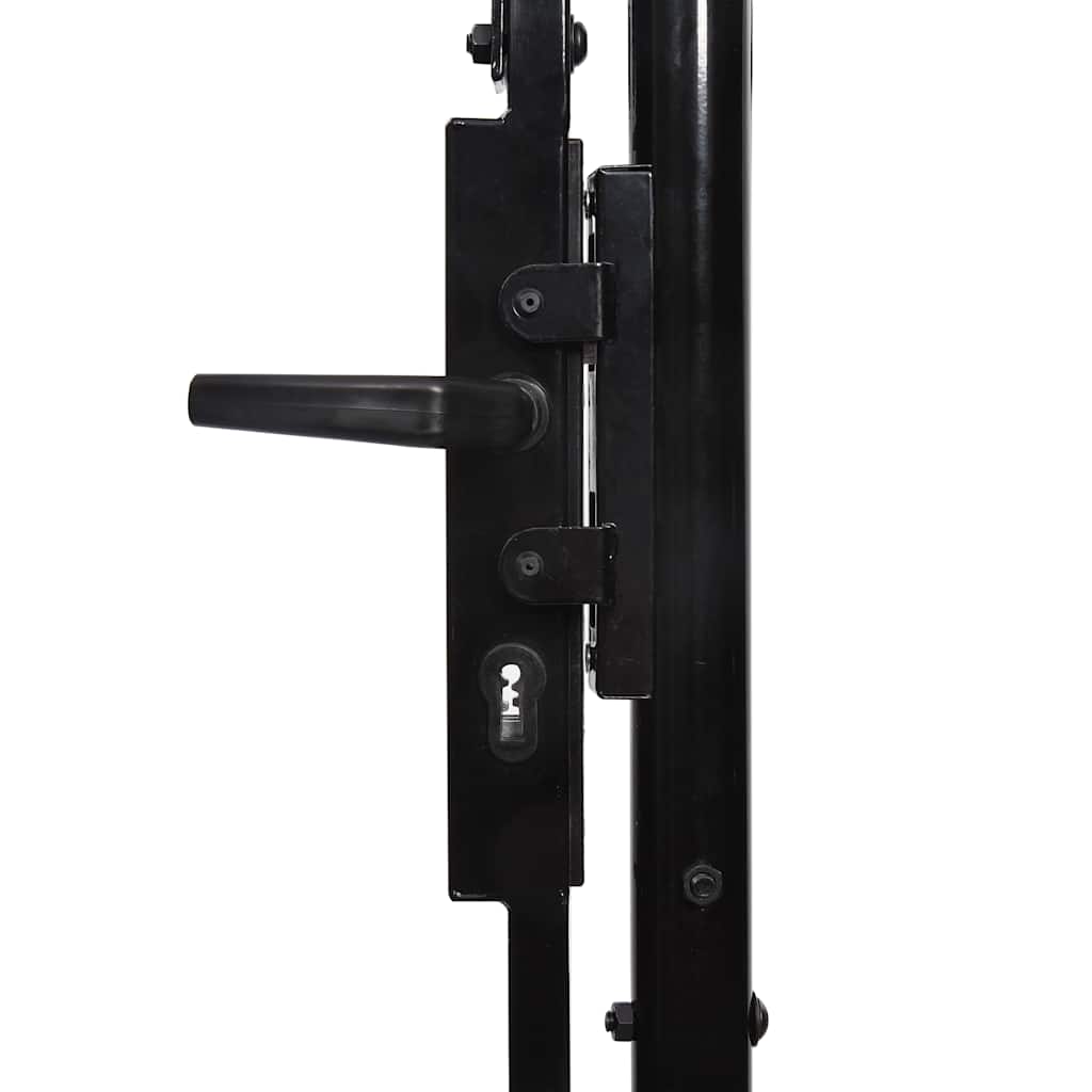 Gartentor Woerden Stahl 1,25 x 4 m Schwarz